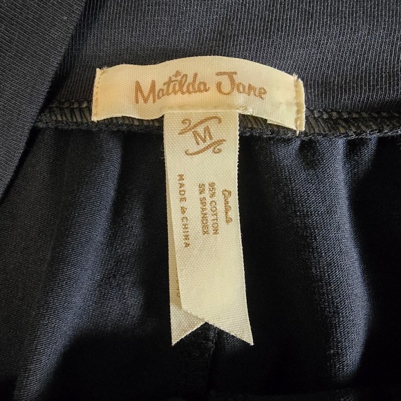 Matilda Jane Women's Ruffle Hem Palazzo Pants - Navy Blue - Size Medium - Picture 7 of 9